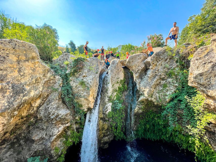 Anna: amazing water canyoning experience near Valencia - The 25-meter waterfall rappel