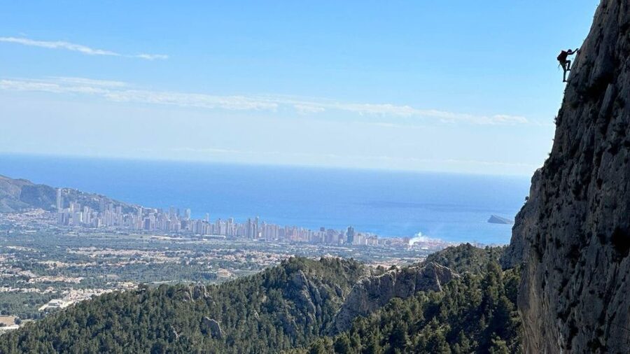 Benidorm: Via ferrata Ponoig, cerca de la Nucia - The 230-metre route and its two steep sections
