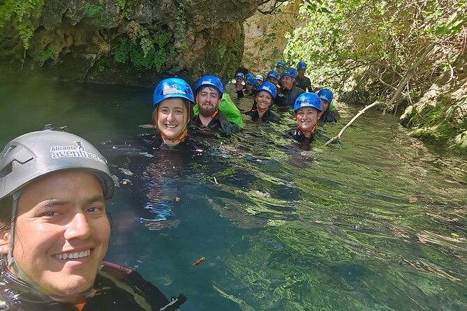 Canyoning experience in Barranco del Gorgo de la Escalera - The 25-meter rappel beside the waterfall