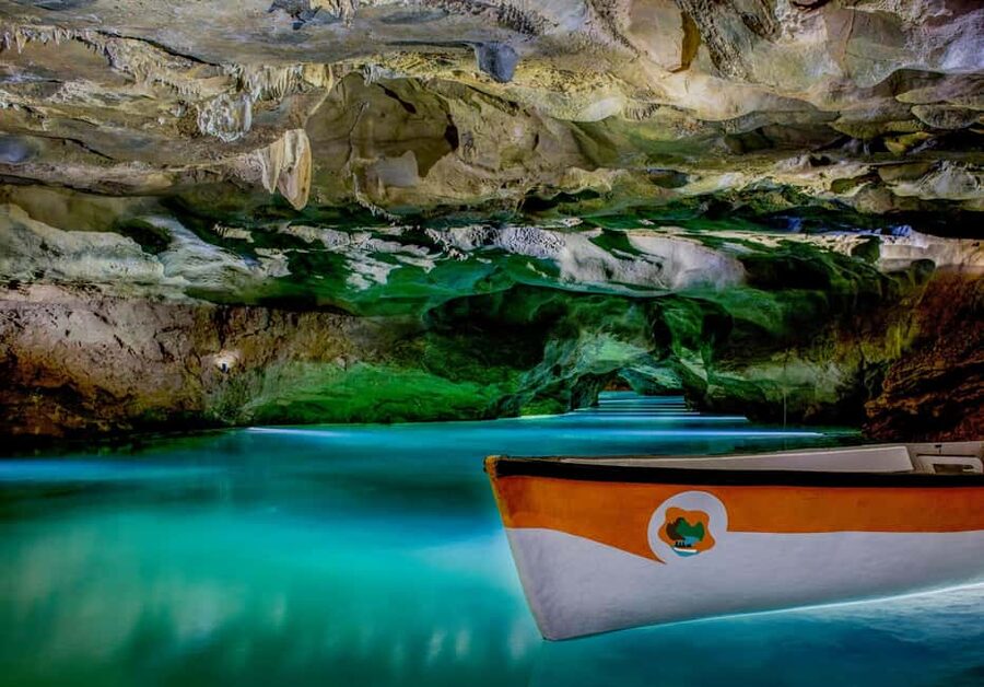 From Valencia: Caves of San José Guided Tour & Boat Ride - Walking through the dry gallery