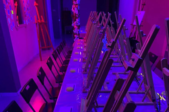 Paint a neon fluorescent picture while drinking unlimited wine - Wine, water, and the real value of $53.36