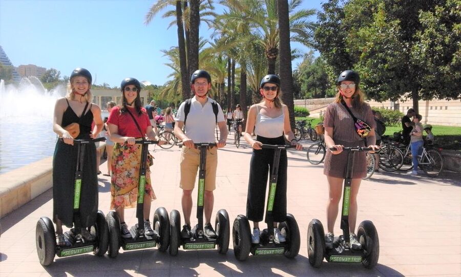 Valencia: Cabecera Park and Bioparc Segway Tour - Learning the Segway on Calle Náquera