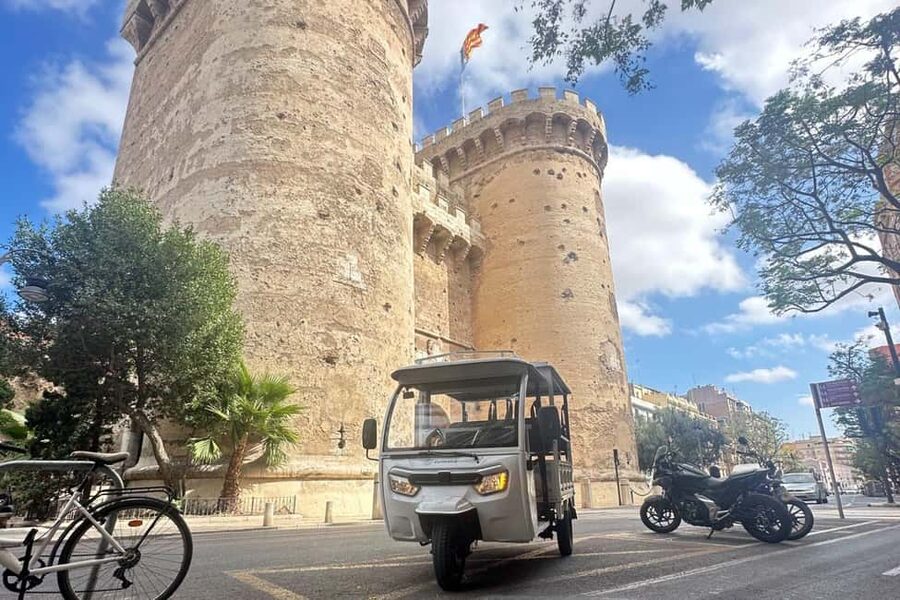 Valencia: Historical Tour by Tuk Tuk 1H - From the center toward La Marina