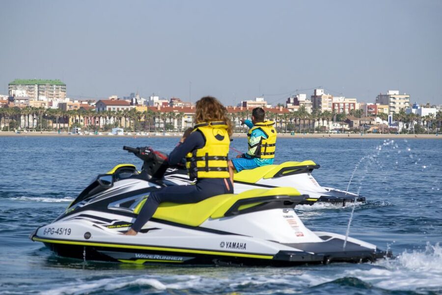 Valencia: Jet Ski Tour with Paddle Surf - Starting at Valencia harbor with Blueseanautic